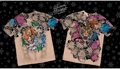 Футболки с полной запечаткой: тату тигр